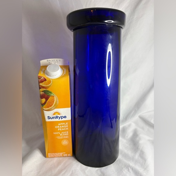 Other - Large tall, cobalt blue glass vase